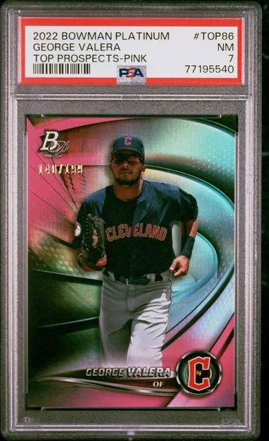 2022 Bowman Platinum George Valera Top Prospects #TOP86 card image