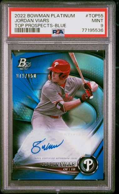 2022 Bowman Platinum Jordan Viars Top Prospects #TOP55 card image