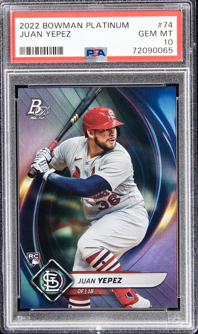 2022 Bowman Platinum Juan Yepez #74 card image