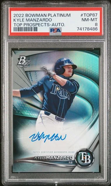 2022 Bowman Platinum Kyle Manzardo Top Prospects #TOP87 card image
