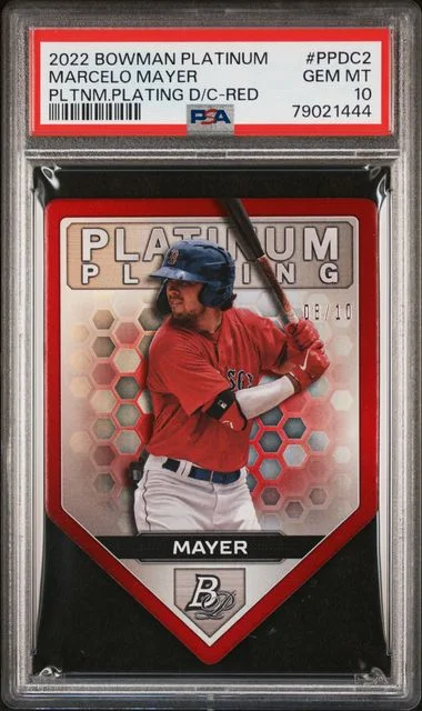 2022 Bowman Platinum Marcelo Mayer Platinum Plating Die-Cut #PPDC2 card image