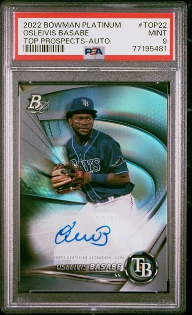2022 Bowman Platinum Osleivis Basabe Top Prospects #TOP22 card image