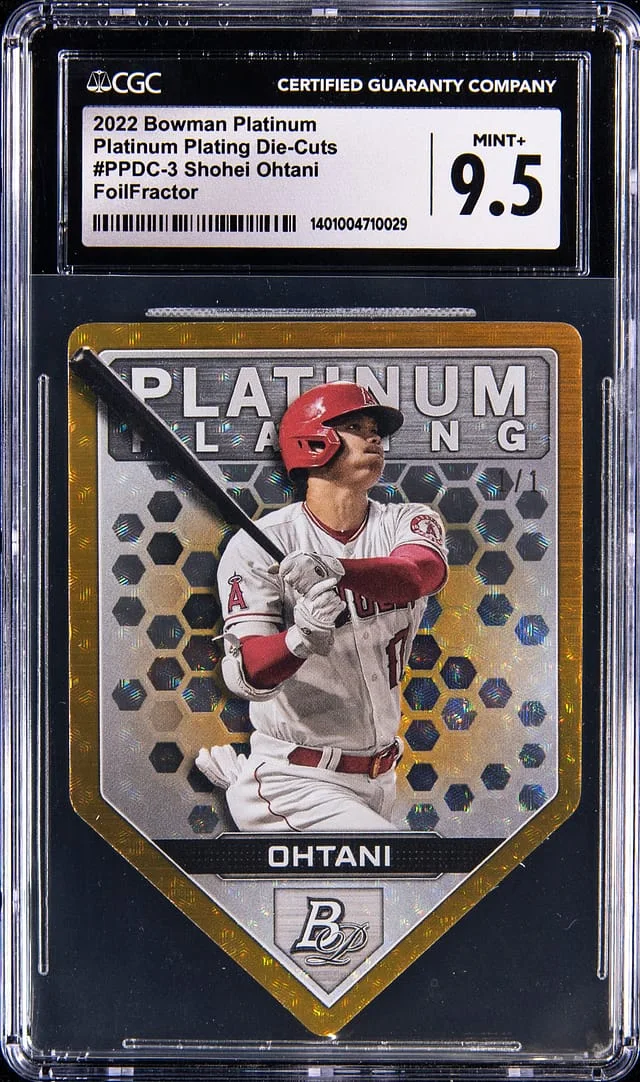 2022 Bowman Platinum Shohei Ohtani Plating Die-Cuts FoilFractor #PPDC-3 card image
