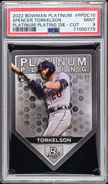 2022 Bowman Platinum Spencer Torkelson Platinum Plating Die-Cut #PPDC-10 card image