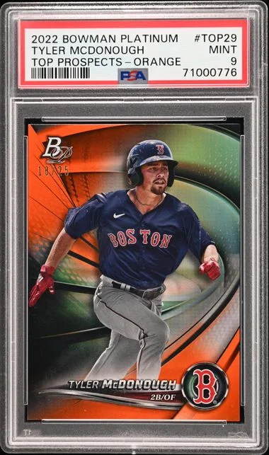 2022 Bowman Platinum Tyler McDonough Top Prospects Orange #TOP-29 card image