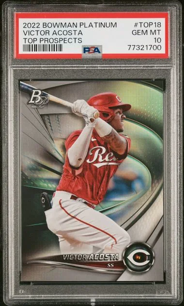 2022 Bowman Platinum Victor Acosta Top Prospects #Top18 card image