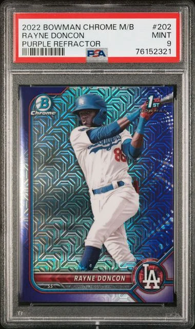 2022 Bowman Rayne Doncon Mega Box Chrome Purple Refractor #202 card image