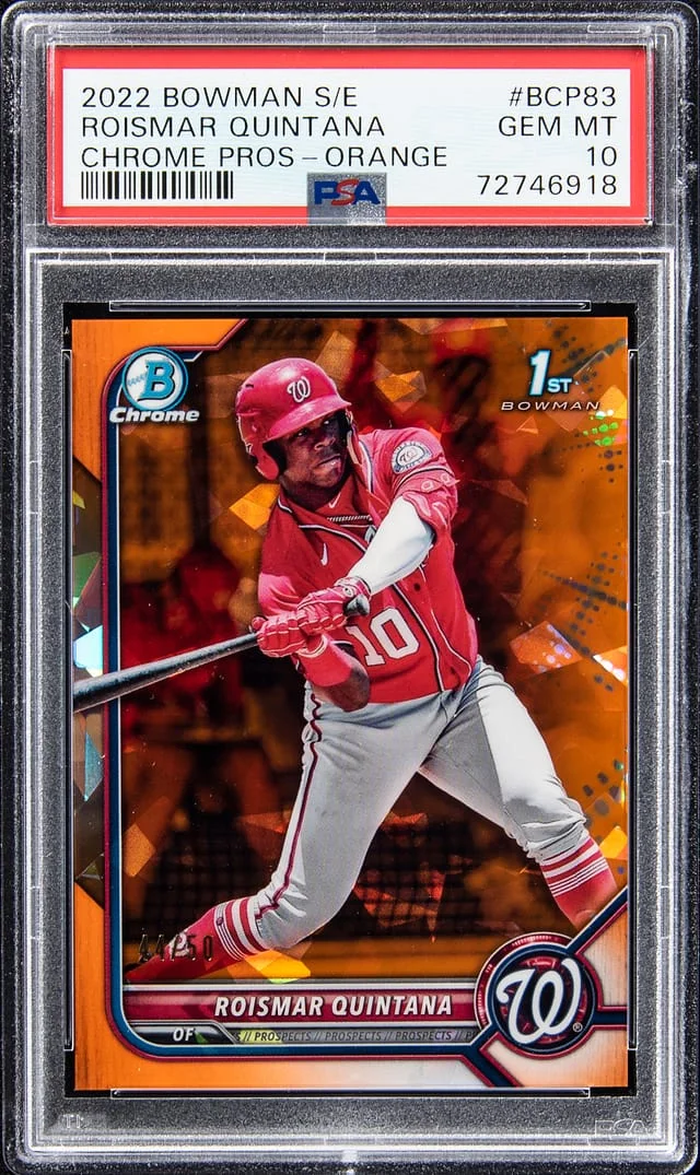 2022 Bowman Roismar Quintana Sapphire Edition Chrome Prospects Orange #BCP-83 card image