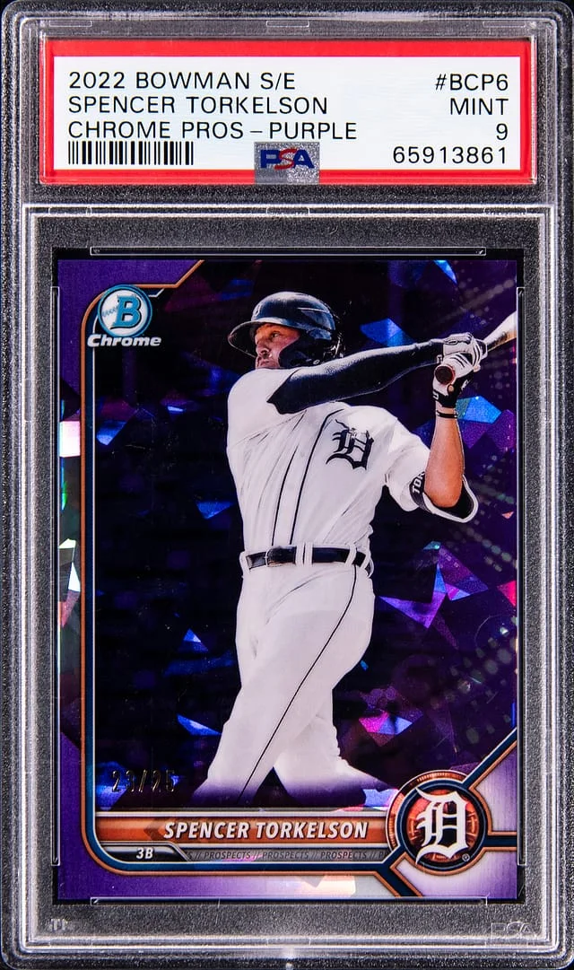 2022 Bowman Spencer Torkelson Sapphire Edition Chrome Prospects Purple #BCP-6 card image