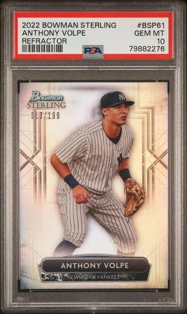 2022 Bowman Sterling Anthony Volpe Refractor #BSP-61 card image