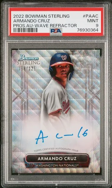 2022 Bowman Sterling Armando Cruz Prospect Autographs #PAAC card image