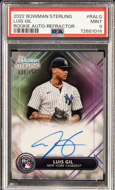 2022 Bowman Sterling Autographs Refractor Ralg Luis Gil #no-number card image
