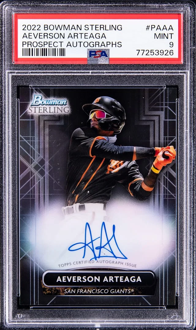 2022 Bowman Sterling Averson Arteaga Prospect Autograph #PAAA card image