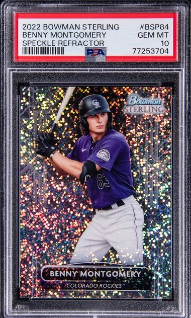 2022 Bowman Sterling Benny Montgomery Speckle Refractor #BSP84 card image