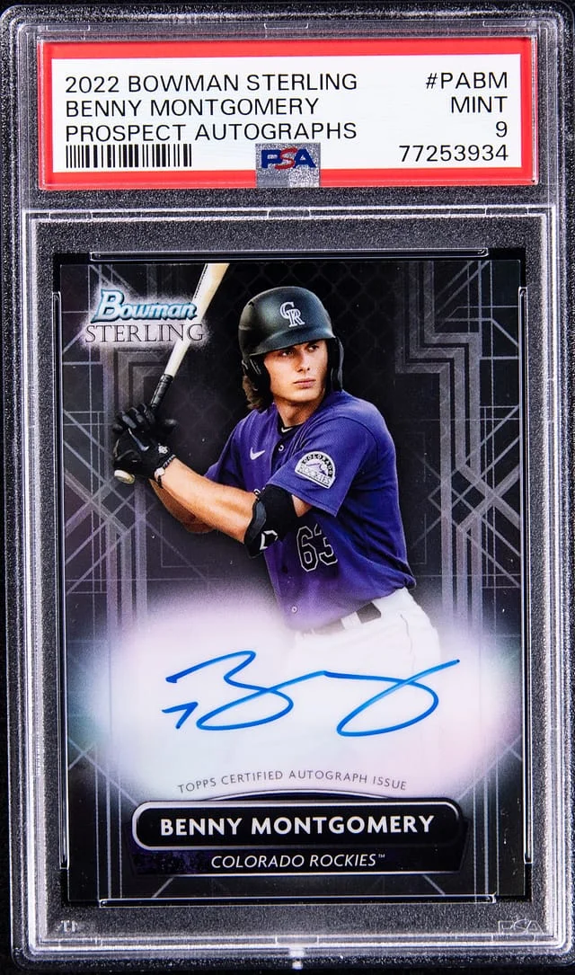 2022 Bowman Sterling Benny Montgomery Prospect Autographs #PABM card image