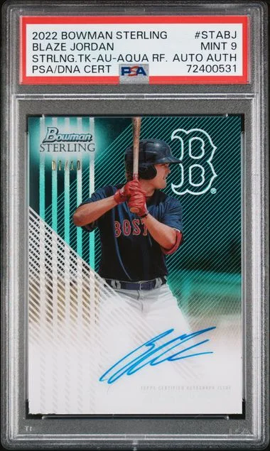 2022 Bowman Sterling Blaze Jordan Sterling Aqua Refractor #STA-BJ card image