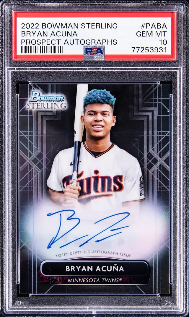 2022 Bowman Sterling Bryan Acuna Prospect Autograph #PABA card image