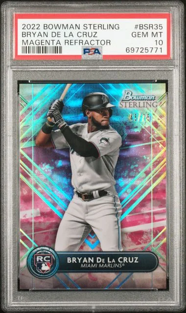 2022 Bowman Sterling Bryan De La Cruz Magenta Refractor #BSR-35 card image