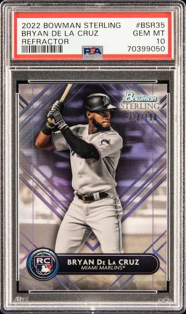 2022 Bowman Sterling Bryan De La Cruz Refractor #Bsr35 card image