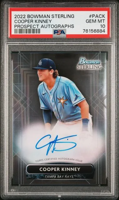 2022 Bowman Sterling Cooper Kinney Prospect Autographs #PACK card image