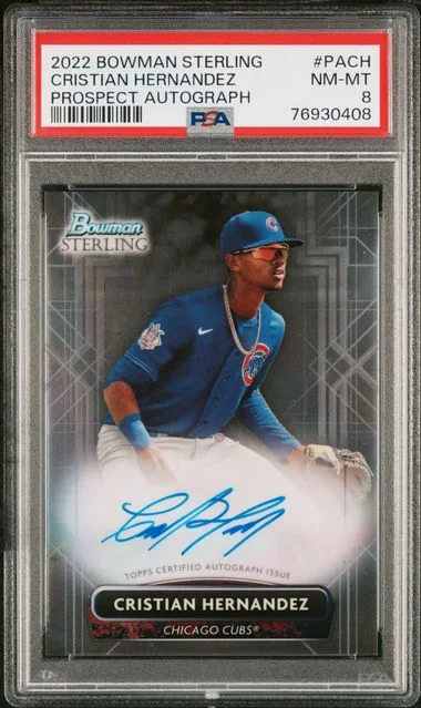 2022 Bowman Sterling Cristian Hernandez Prospect Autographs #PACH card image
