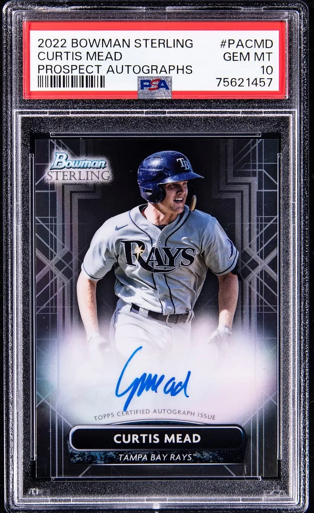 2022 Bowman Sterling Curtis Mead Prospect Autographs #PACMD card image