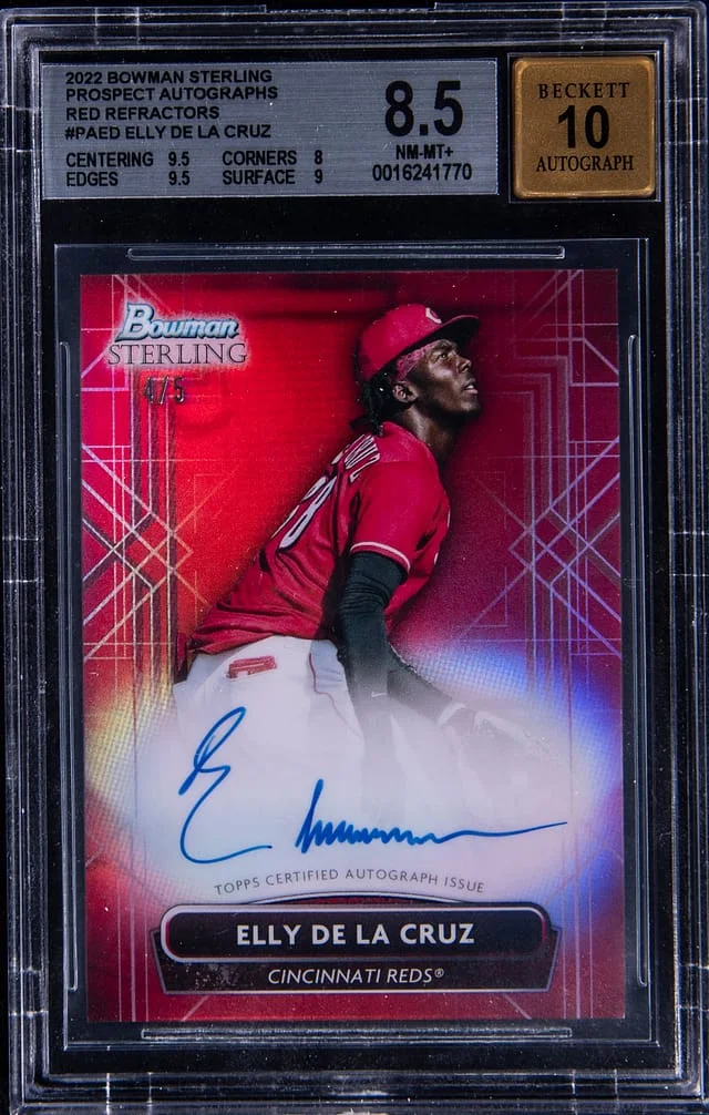 2022 Bowman Sterling Elly De La Cruz Prospect Autographed Refractor #PA-ED card image