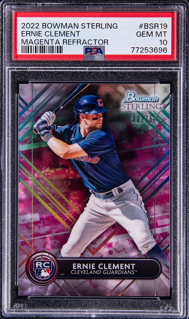 2022 Bowman Sterling Ernie Clement Magenta Refractor #BSR19 card image