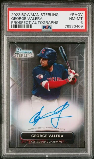 2022 Bowman Sterling George Valera Prospect Autographs #PAGV card image