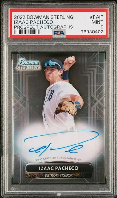 2022 Bowman Sterling Izaac Pacheco Prospect Autographs #PAIP card image
