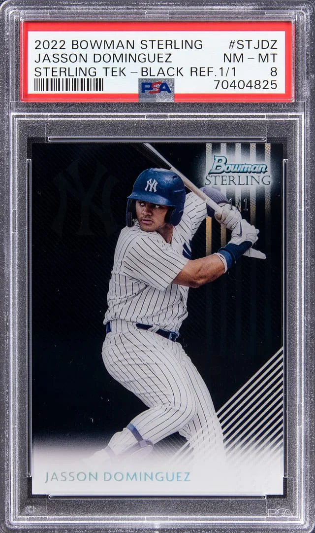 2022 Bowman Sterling Jasson Dominguez Tek Black Refractor #ST-JDZ card image