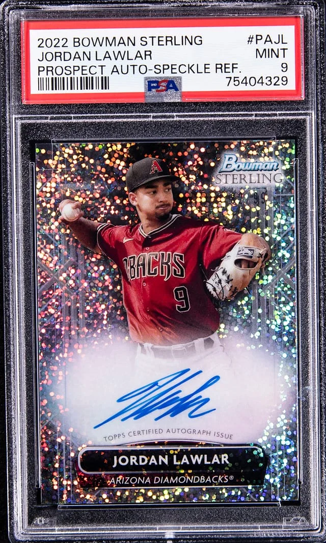 2022 Bowman Sterling Jordan Lawlar Prospect Autograph Speckle Refractor #PAJL card image