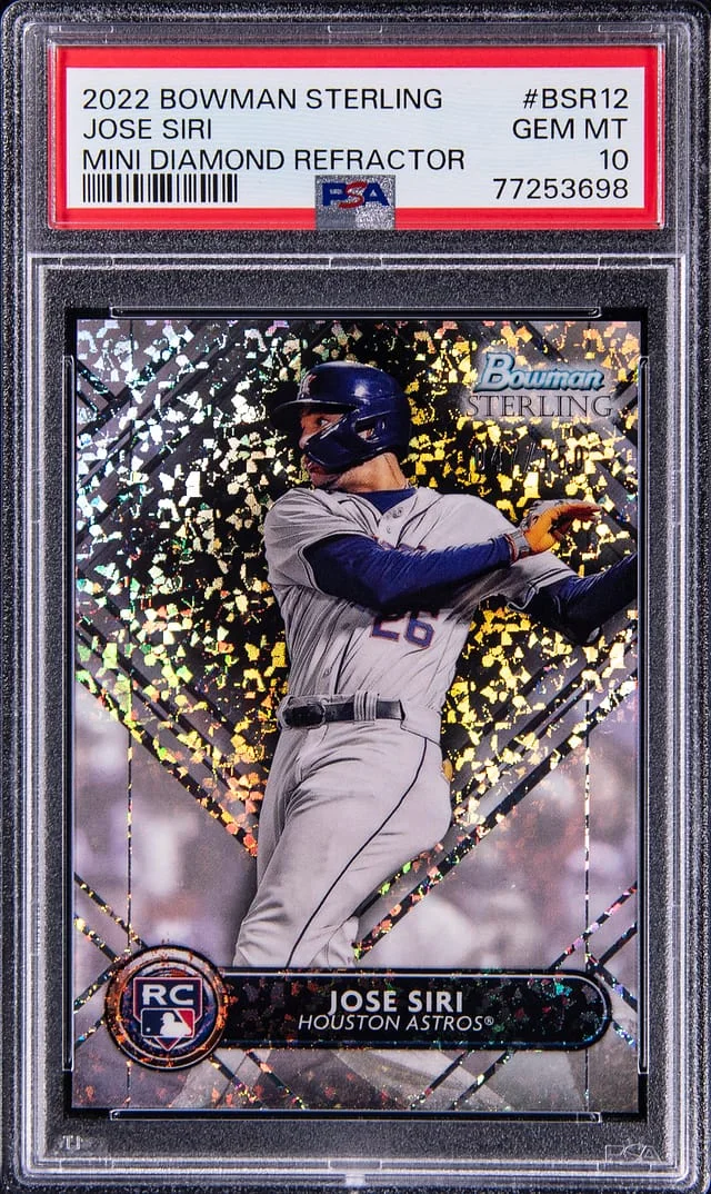 2022 Bowman Sterling Jose Siri Mini Diamond Refractor #BSR12 card image