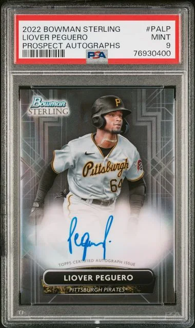 2022 Bowman Sterling Liover Peguero Prospect Autographs #PALP card image