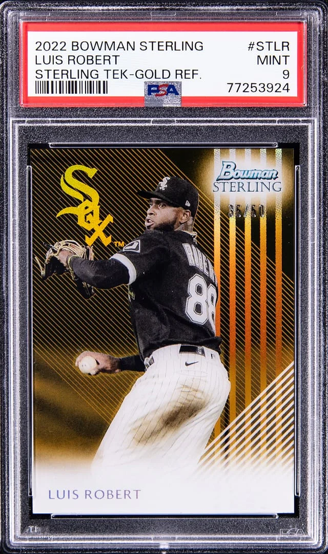 2022 Bowman Sterling Luis Robert Sterling Tek #STLR card image