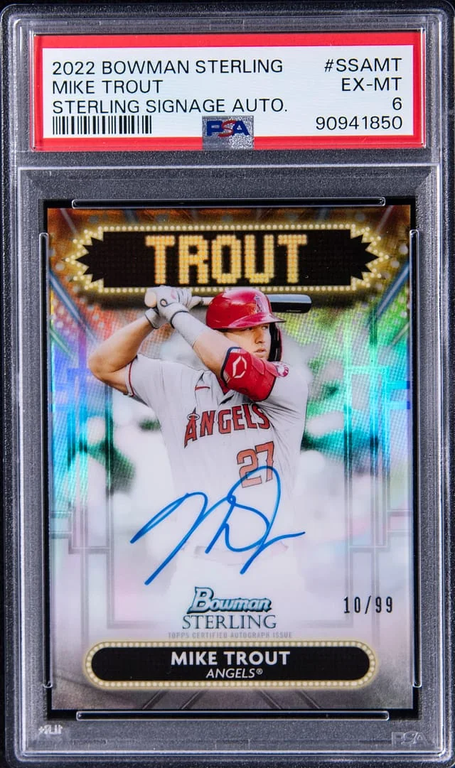 2022 Bowman Sterling Mike Trout Signage Autograph #SSA-MT card image