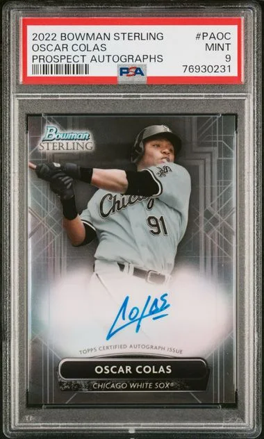 2022 Bowman Sterling Oscar Colas Prospect Autographs #PAOC card image