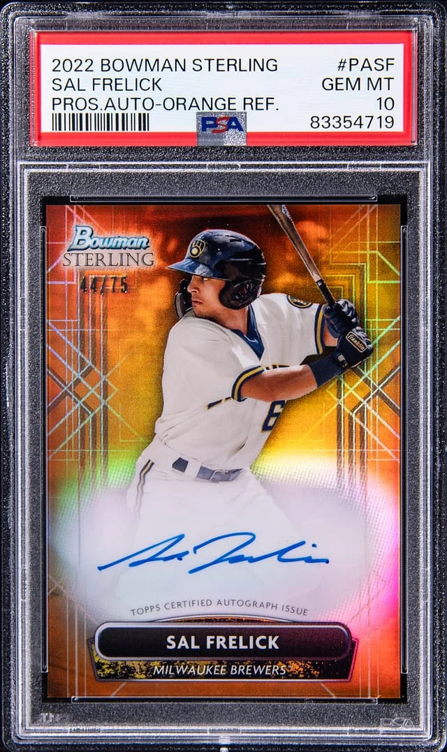 2022 Bowman Sterling Sal Frelick Prospect Autograph Orange Refractor #PA-SF card image