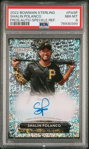 2022 Bowman Sterling Shalin Polanco Prospect Autographs #PASP card image