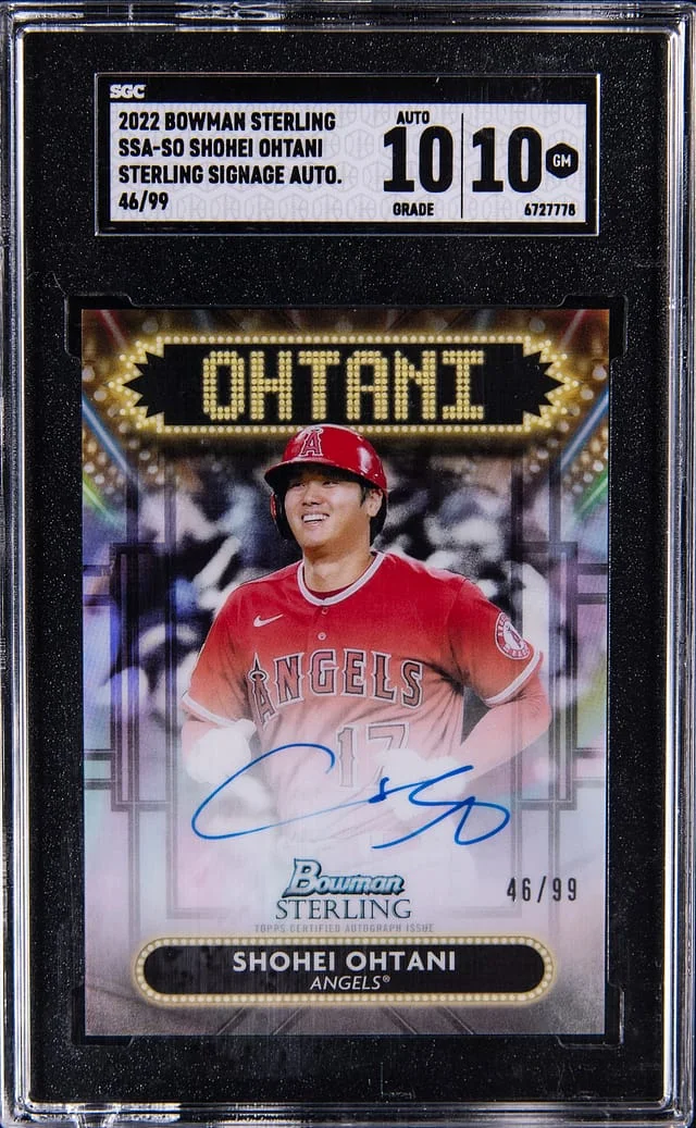 2022 Bowman Sterling Shohei Ohtani Signage Autographs #SSA-SO card image