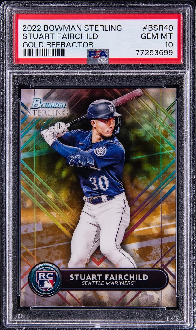 2022 Bowman Sterling Stuart Fairchild Gold Refractor #BSR-40 card image