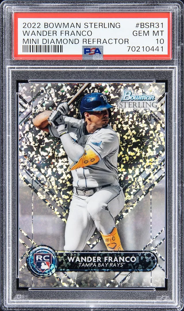 2022 Bowman Sterling Wander Franco Mini Diamond Refractor #BSR-31 card image