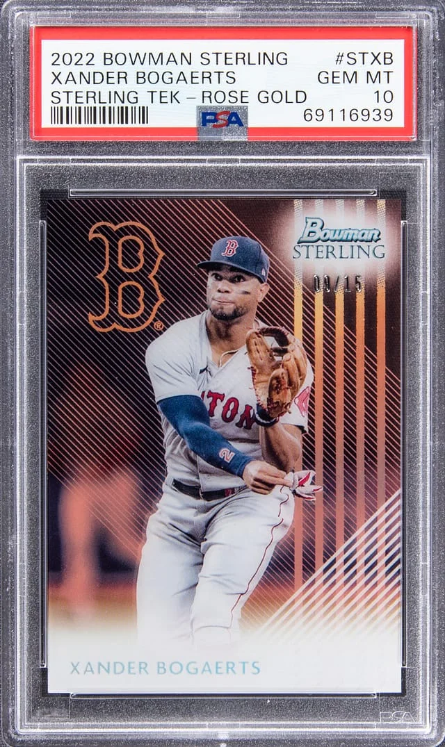 2022 Bowman Sterling Xander Bogaerts Tek Rose Gold #ST-XB card image