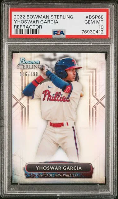 2022 Bowman Sterling Yhoswar Garcia #BSP68 card image