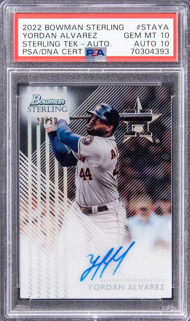 2022 Bowman Sterling Yordan Alvarez Tek Autograph #STA-YA card image