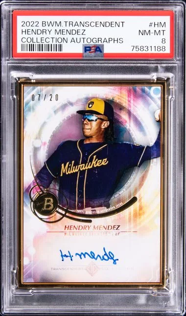 2022 Bowman Transcendent Collection Autographs Hm Hendry Mendez #no-number card image