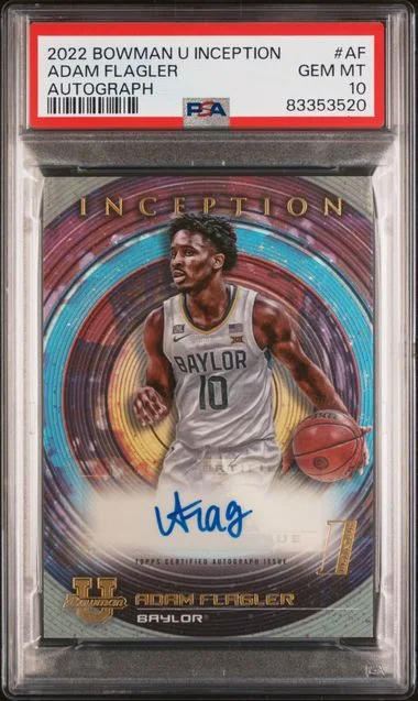 2022 Bowman University Adam Flagler Inception Autographs #AF card image