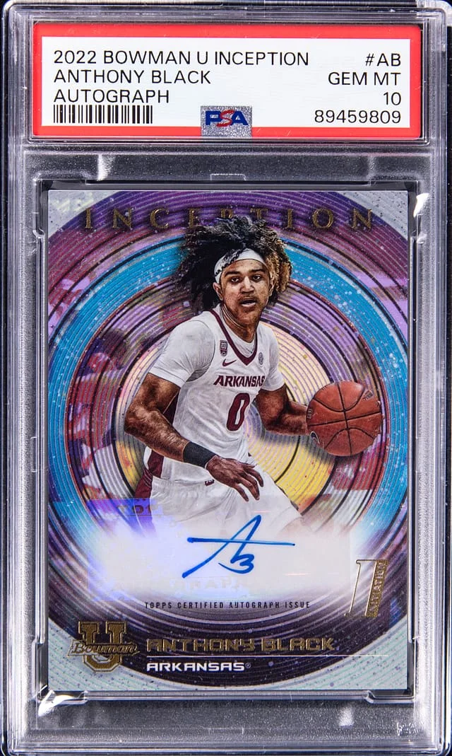 2022 Bowman University Anthony Inception Autograph #AB card image