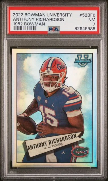 2022 Bowman University Anthony Richardson 1952 Bowman #52Bf6 card image