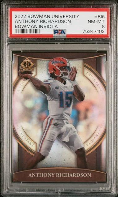 2022 Bowman University Anthony Richardson Bowman Invicta #BI-6 card image